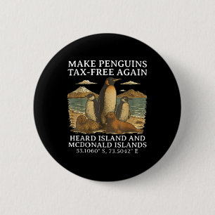 Make Penguins Tax-free Again Funny Tariffs Penguin 6 Cm Round Badge