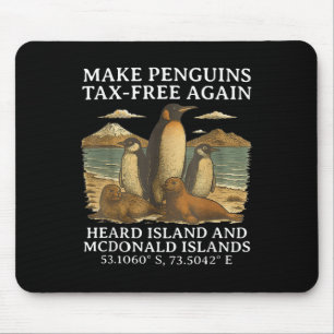 Make Penguins Tax-free Again Funny Tariffs Penguin Mouse Mat