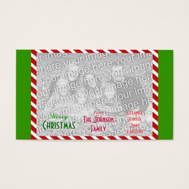 Make personal Merry Christmas Family Photo (Front)