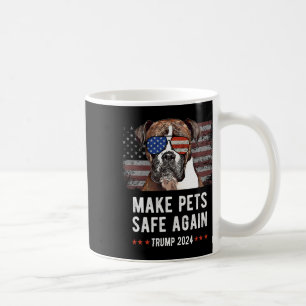 Make Pets Safe Again Boxer Dog Trump 2024  Coffee Mug