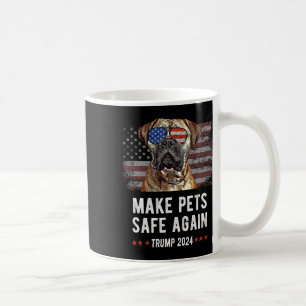 Make Pets Safe Again Bullmastiff Dog Trump 2024 Coffee Mug