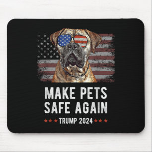 Make Pets Safe Again Bullmastiff Dog Trump 2024 Mouse Mat