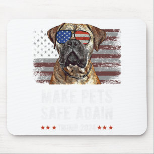 Make Pets Safe Again Bullmastiff Dog Trump 2024 Mouse Mat