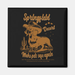Make Pets Safe Again Cowboy Dachshund Dog Vote Tru Magnet