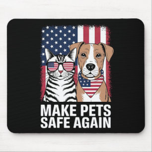 Make Pets Safe Again Election 2024 Debate Cat Dog Mouse Mat