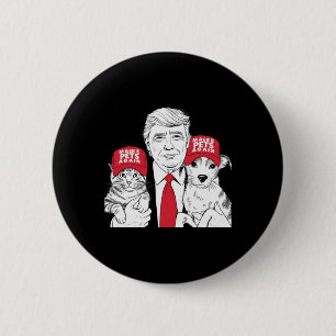 Make Pets Safe Again Election Mega Trump Funny Deb 6 Cm Round Badge