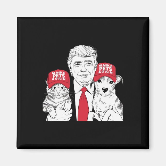 Make Pets Safe Again Election Mega Trump Funny Deb Magnet (Front)