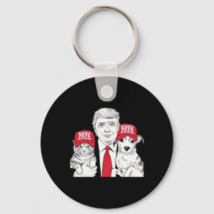 Make Pets Safe Again Election Mega Trump Funny Det Key Ring