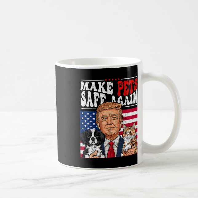 Make Pets Safe Again Trump 2024 Save Our Pets 3  Coffee Mug (Right)