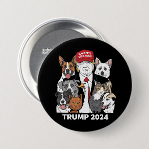 Make Pets Safe Again Trump 2024 Save Our Pets 7.5 Cm Round Badge