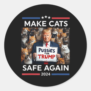 Make Pets Safe Again Trump 2024 Save Our Pets  Classic Round Sticker