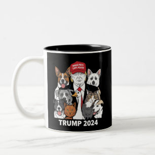 Make Pets Safe Again Trump 2024 Save Our Pets Two-Tone Coffee Mug