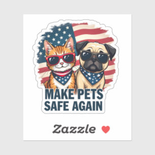 Make Pets Safe Again Trump Cat Dogs Election