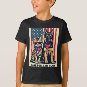 Make Pets Safe Again Trump Cats For Trump Mega 202 T-Shirt