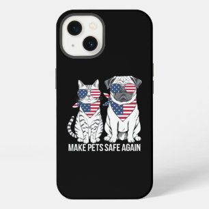 Make Pets Safe Again Trump Harris Debate Dogs Cat iPhone 13 Case