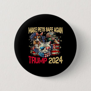 Make Pets Safe Again Trump Harris Debate Eating Th 6 Cm Round Badge