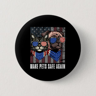 Make Pets Safe Again Trump Harris Debate Eating Th 6 Cm Round Badge