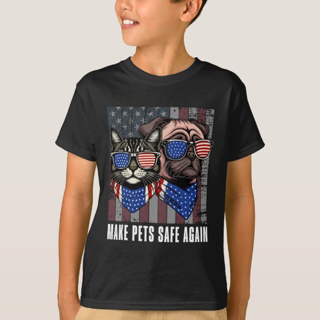 Make Pets Safe Again Trump Harris Debate Eating Th T-Shirt (Front)