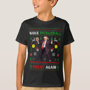 Make Pickleball Great Again Funny Christmas Trump T-Shirt