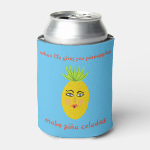 MAKE PINA COLADAS Whimsical Pineapple CUSTOMIZE IT Can Cooler