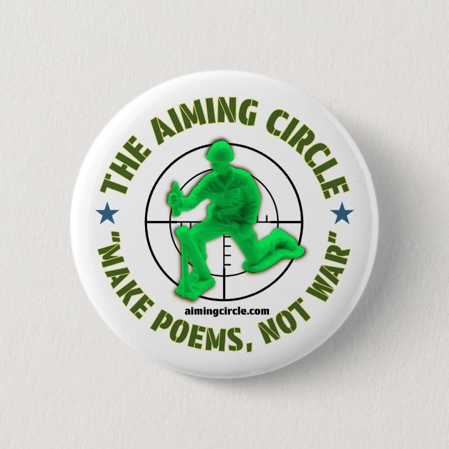 "Make Poems, Not War" button (Front)