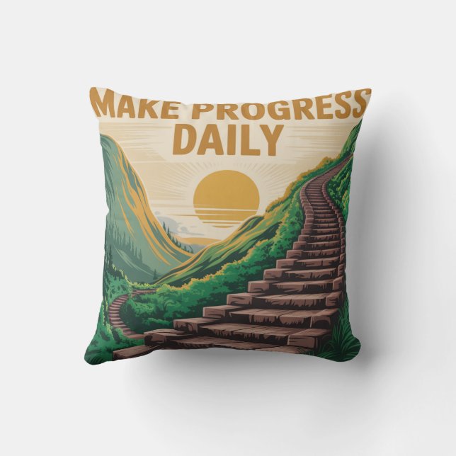 Make Progress Daily Cushion (Back)