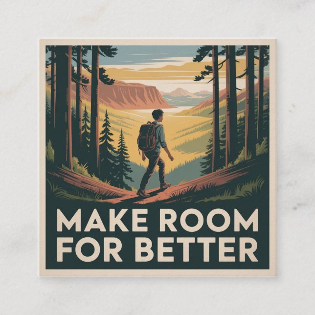 Make Room For Better Square Business Card (Front)