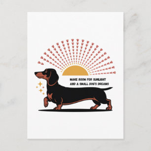 Make Room For Sunlight And A Small Dog’s Dreams Holiday Postcard