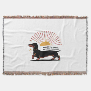 Make Room For Sunlight And A Small Dog’s Dreams Throw Blanket