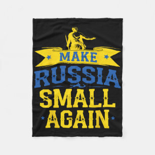 Make Russia Small Again – Funny Ukraine-inspired S Fleece Blanket