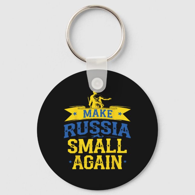 Make Russia Small Again – Funny Ukraine-inspired S Key Ring (Front)
