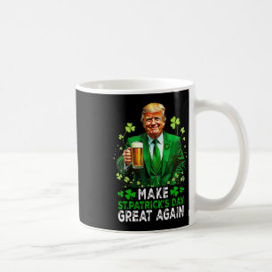 Make Saint Patrick's Day Great Again Usa Flag Funn Coffee Mug