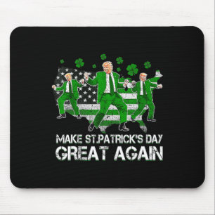 Make Saint Patrick's Day Great Again Usa Flag Funn Mouse Mat