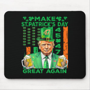 Make Saint St Patrick's Day Great Again Flag Funny Mouse Mat