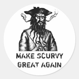 Make Scurvy Great Again, Pirate Satire sticker