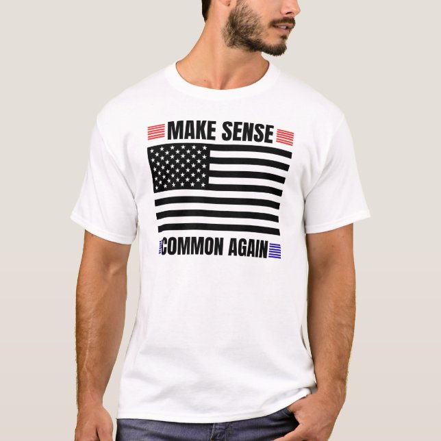 Make Sense Again Retro T-shirt Design (Front)