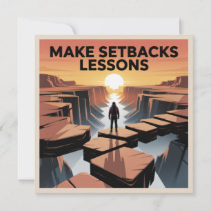 Make Setbacks Lessons Thank You Card