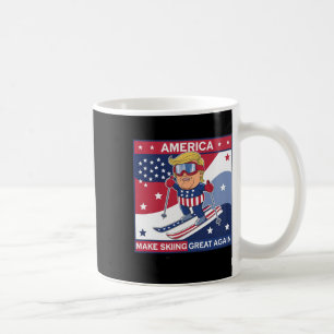 Make Skiing Great Again Donald Trump On Ski Coffee Mug