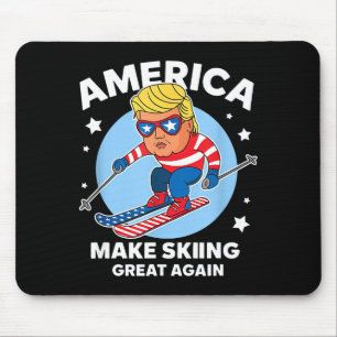 Make skiing great again - usa trump ski mouse mat