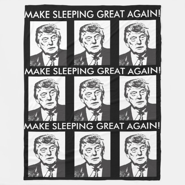 Make Sleeping Great Again Donald Trump Blanket (Front)