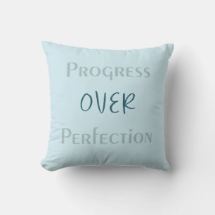 Make Small Progress Daily With Reflective Blue Art Cushion