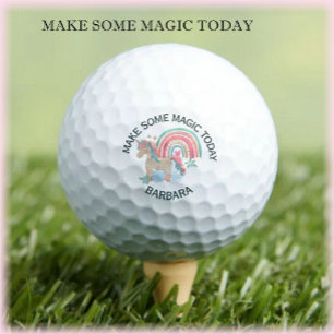 Make Some Magic Today Name Pink Golf Balls