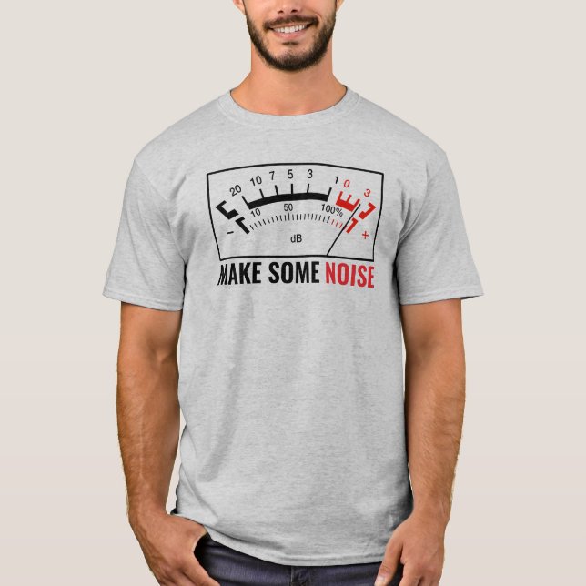 Make Some Noise: Stereo dB Metre T-Shirt (Front)