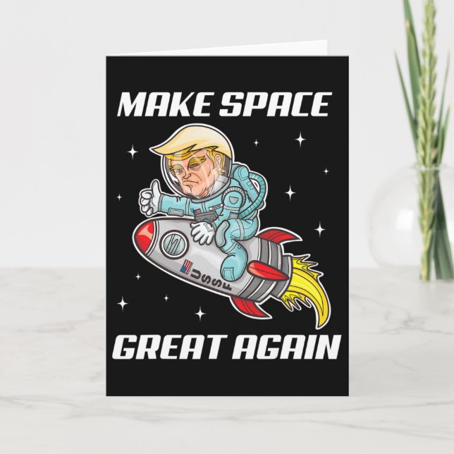 Make Space Force Great Again Funny Trump Rocket Jo Card (Front)