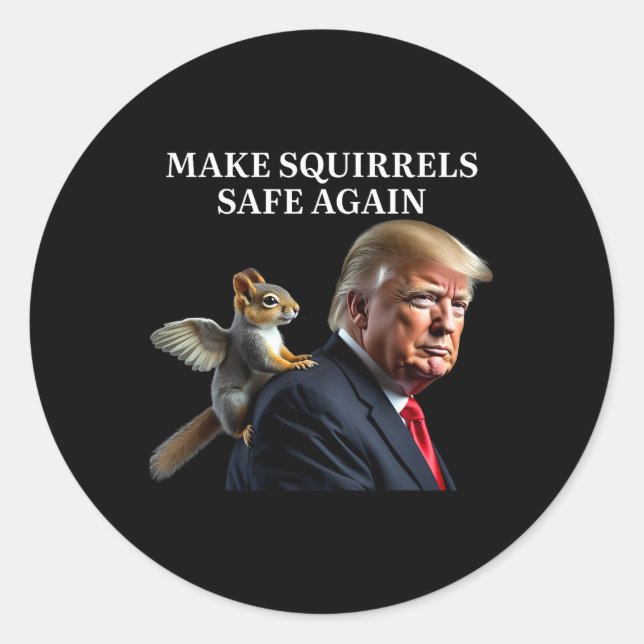 Make Squirrels Safe Again Peanut The Squirrel P'nu Classic Round Sticker (Front)