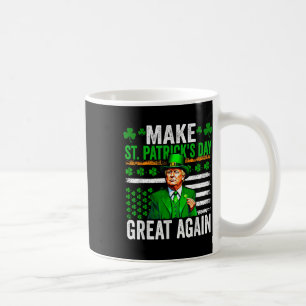 Make St Patrick Day Great Again Trump Drinking Bee Coffee Mug
