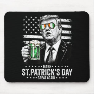 Make St Patricks Day Great Again, American Flag Mouse Mat