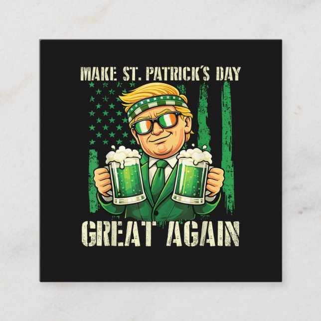 Make St. Patrick's Day Great Again Enclosure Card (Front)