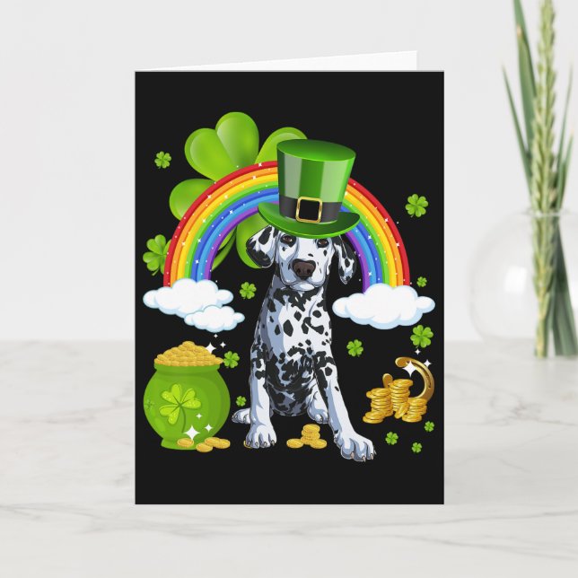 Make St Patricks Day Great Again Funny Damatian Me Card (Front)
