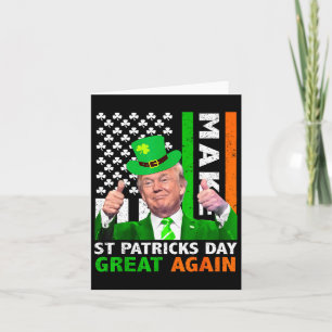 Make St Patricks Day Great Again Funny Leprechaun  Card